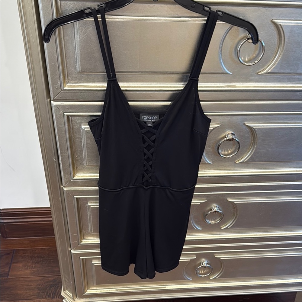 Topshop Black Strappy Bodysuit